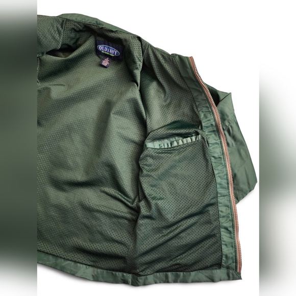 Vintage 1990s Old Navy Rain Jacket Men's M Green - Picture 11 of 13